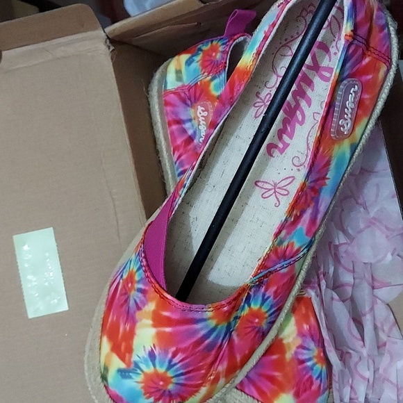 Sugar Womens Evermore Denim Flats Espadrilles Pink 9 Medium (B M) - Picture 3 of 7